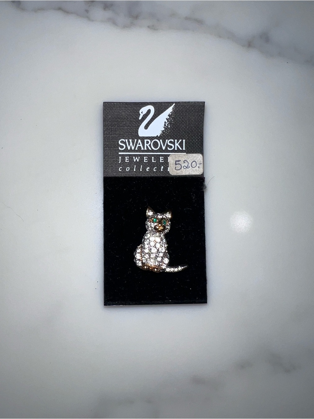 Swarovski Cat Brooch